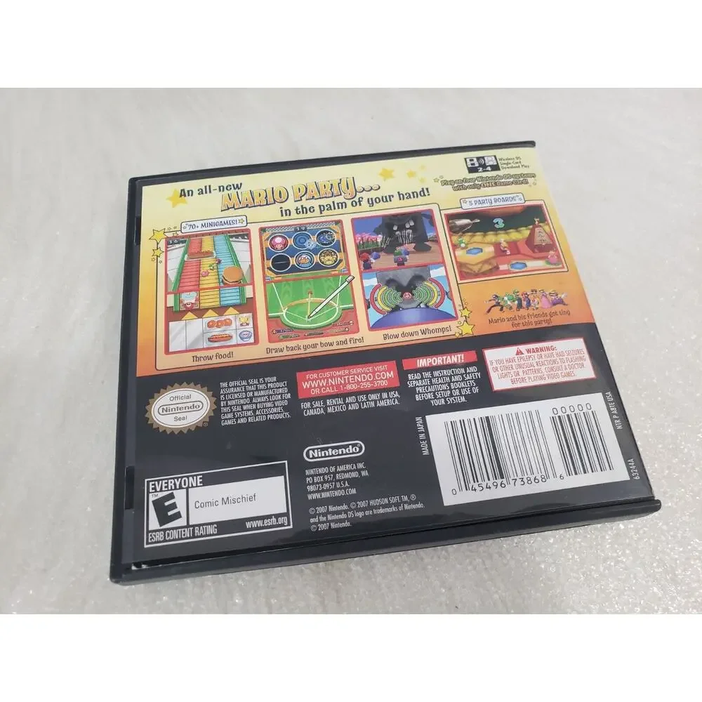 NO‎ GAME Case and Manual Only Mario Party DS Nintendo DS Authentic